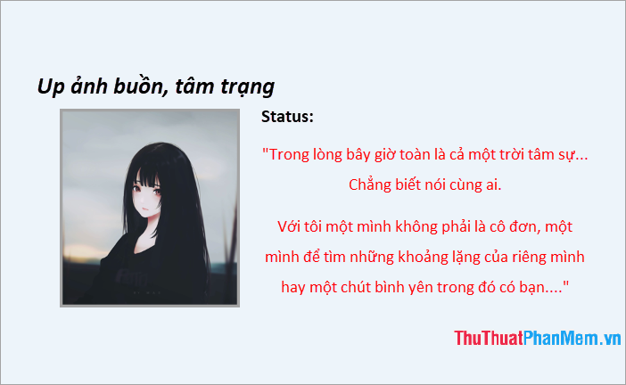 Hình ảnh buồn tâm trạng