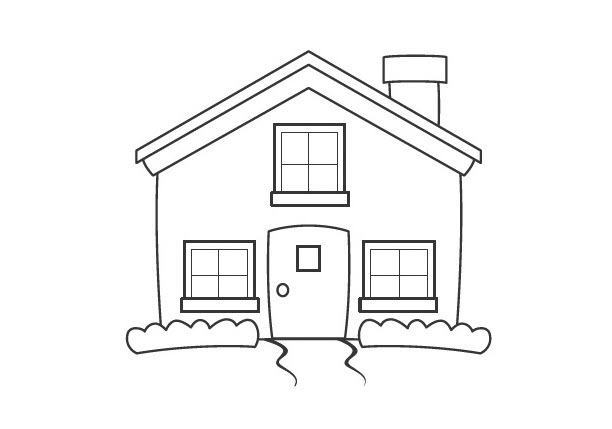 House theme coloring page