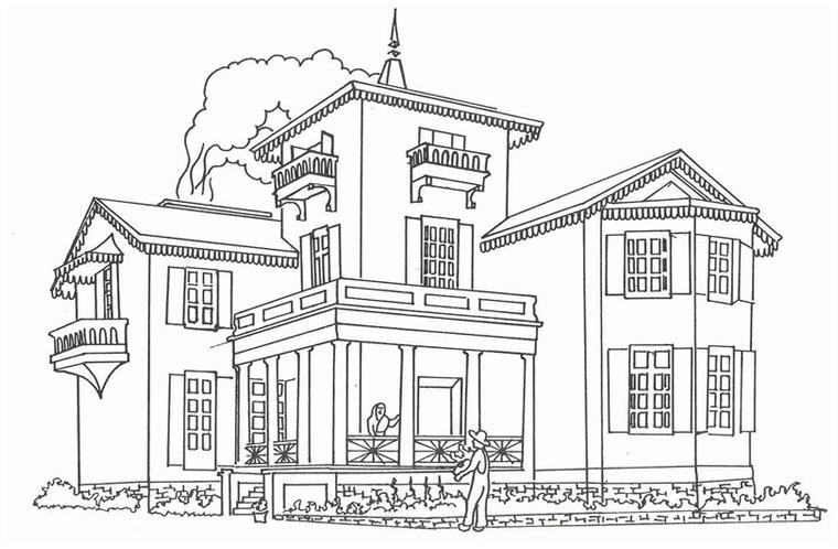 House coloring page for kids