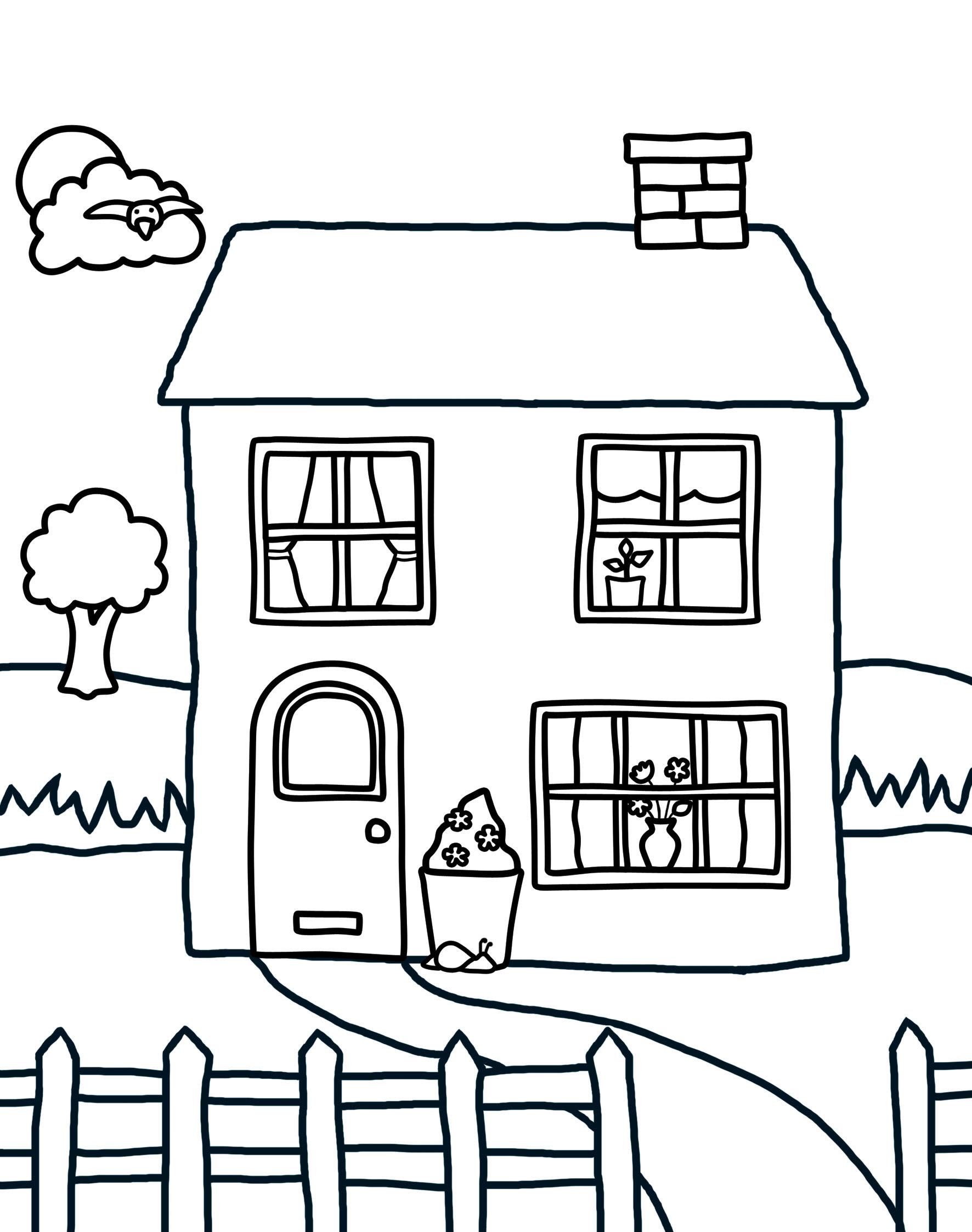 Baby's house coloring picture