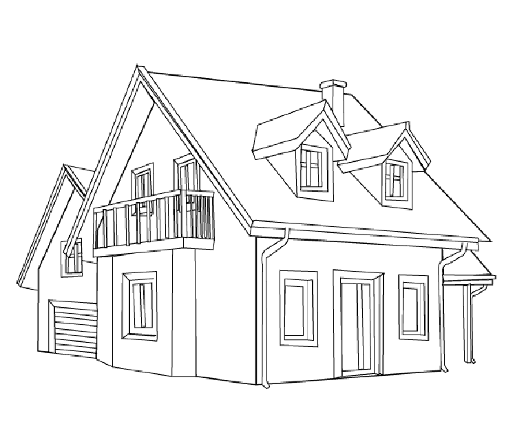 Beautiful house coloring book