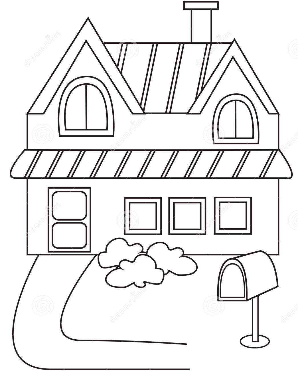 Coloring house for kids