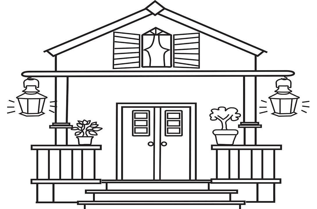 House coloring pages for kids