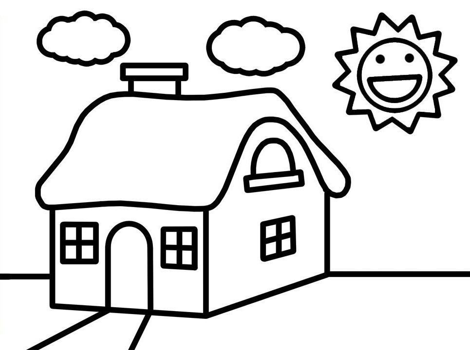 The most beautiful house coloring page (2)