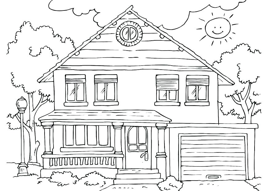 Coloring picture of baby's house