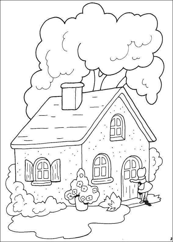 Beautiful house coloring page