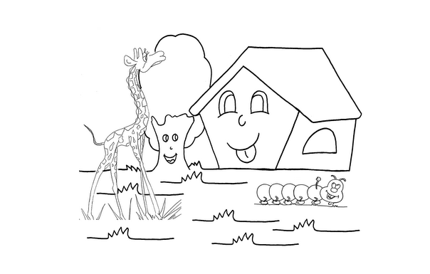 House coloring page