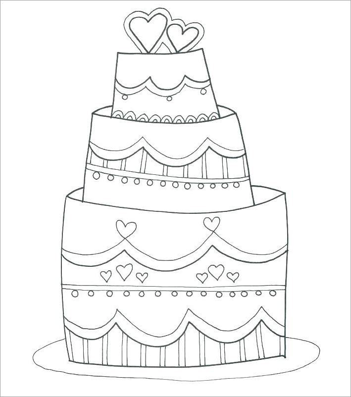 Cake theme coloring pages for kids