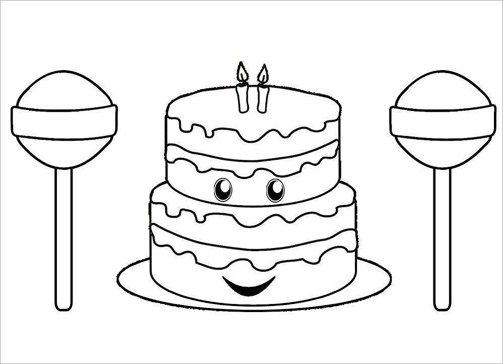 birthday cake coloring book