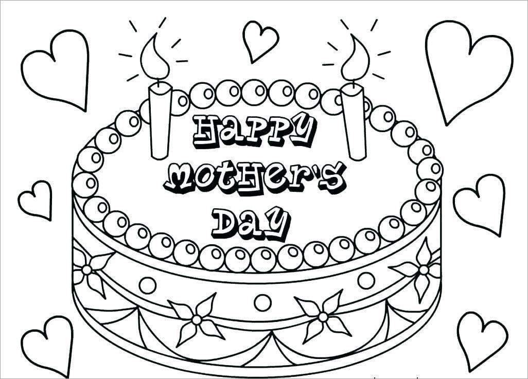 Coloring pages birthday theme