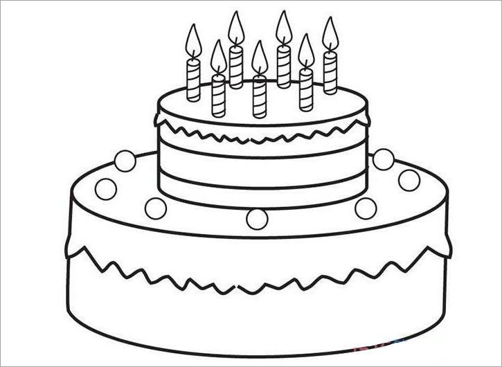 Kids coloring cake theme