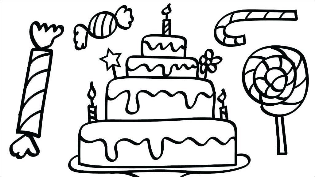 birthday cake coloring book