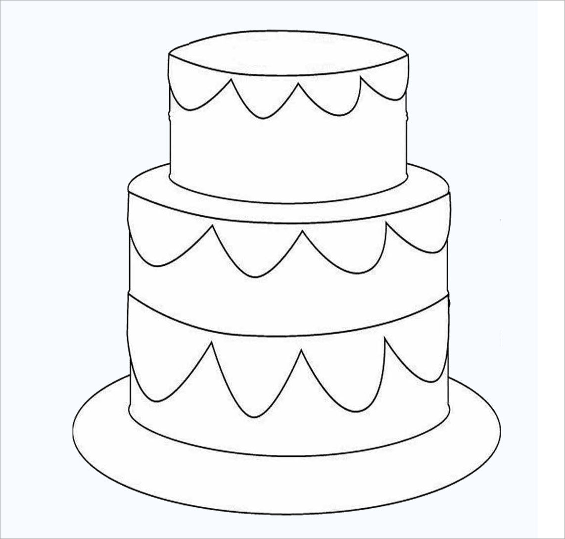 Birthday cake coloring page