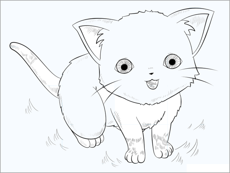Tranh con mèo đẹp cho bé tập vẽ