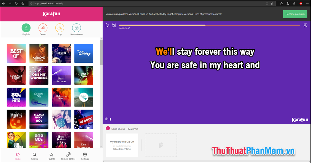 Website Hát Karaoke Trực Tuyến – KaraFun