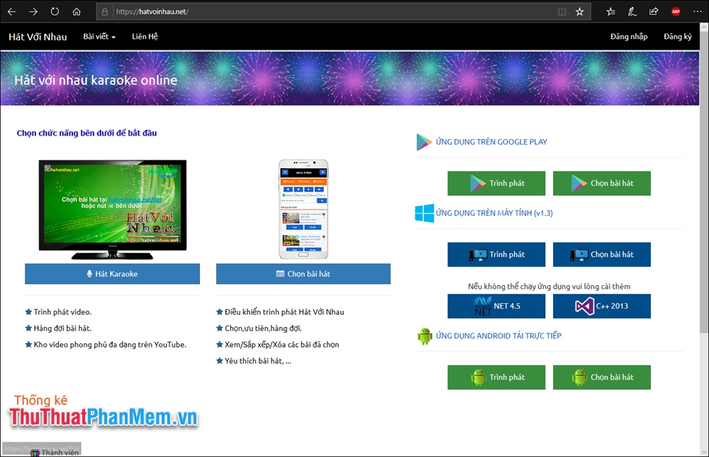 Trang web hát Karaoke trực tuyến – HatVoiNhau