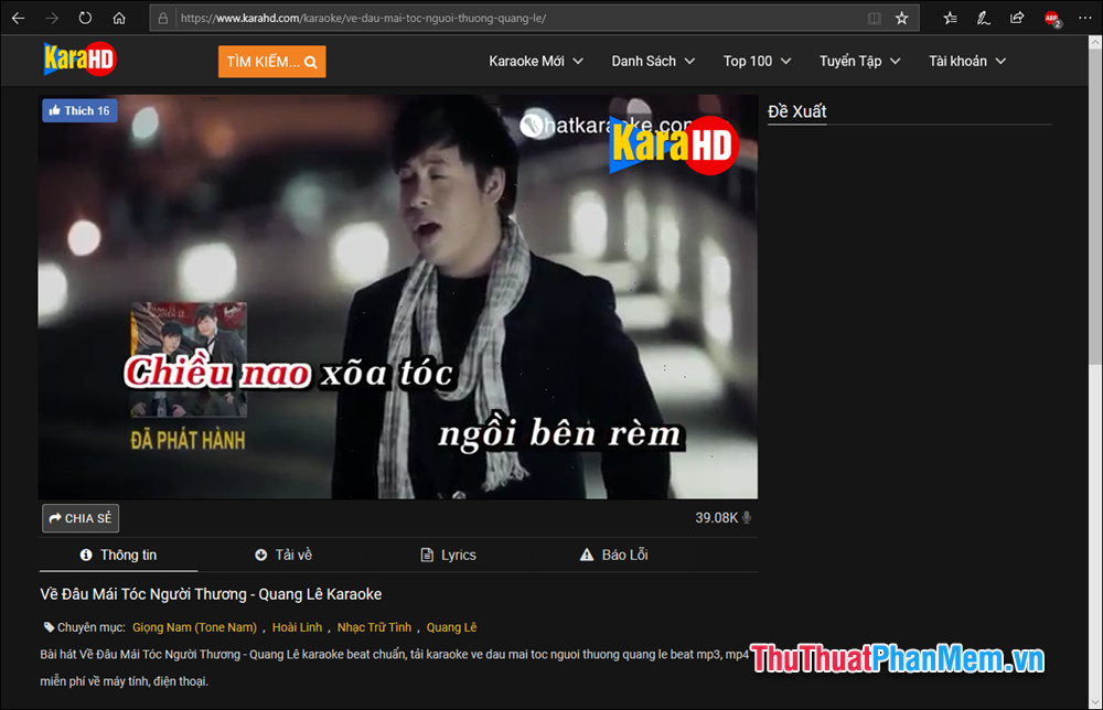 Website Hát Karaoke Trực Tuyến – KaraHD