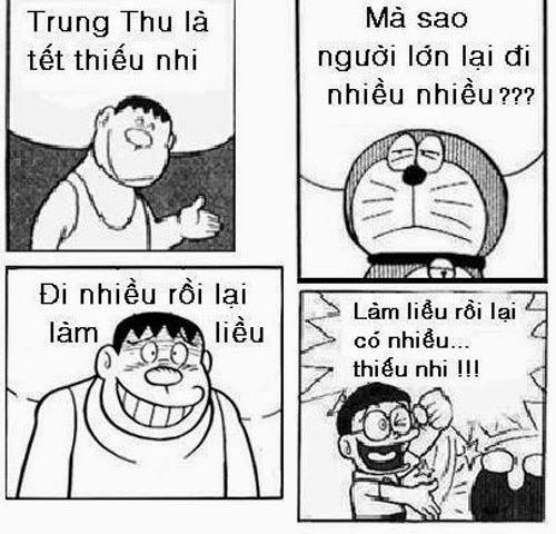 Tranh doremon về tết trung thu