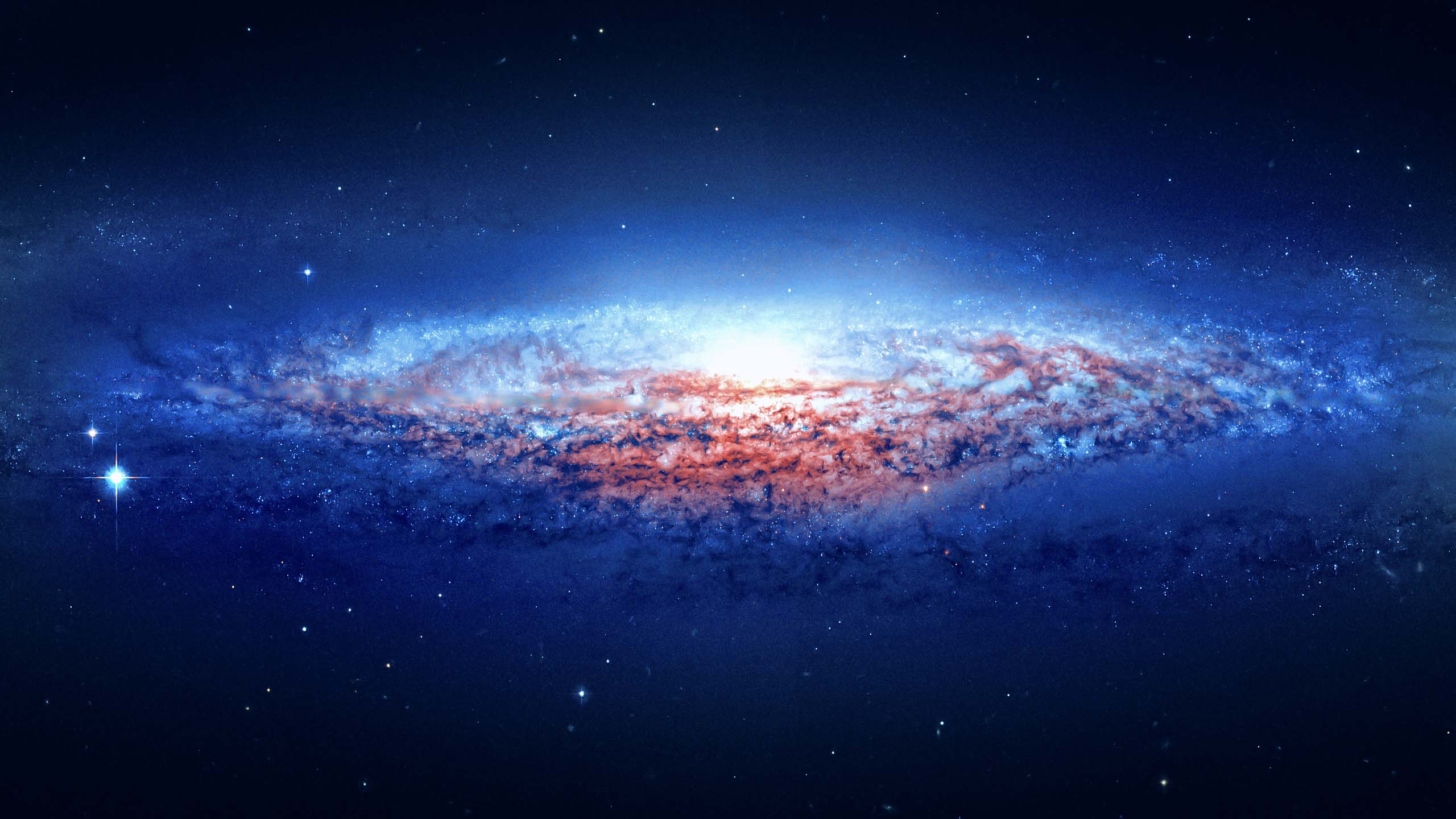 Hình nền thiên hà xanh hd