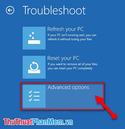 Chọn Tùy chọn nâng cao 2