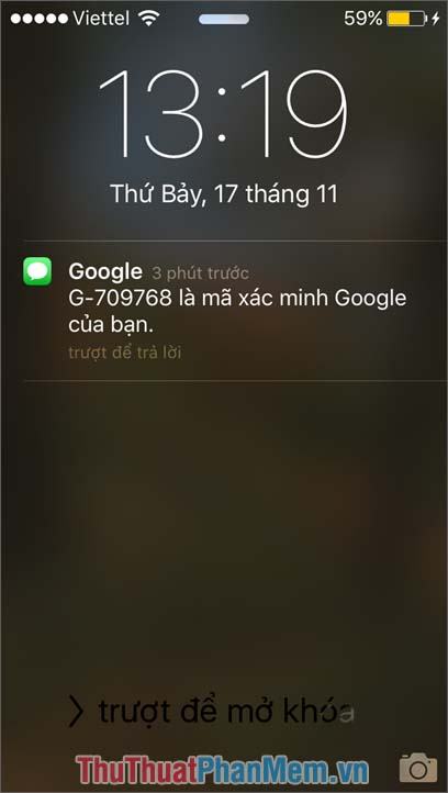 Chờ trong giây lát, Google sẽ gửi mã xác nhận về điện thoại của bạn