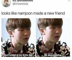 Meme hài hước của BTS- Có vẻ như Namjoon đã kết bạn mới