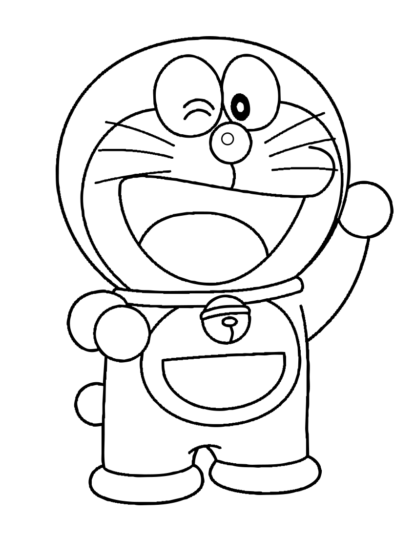 Tranh tô màu Doraemon đơn giản