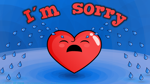 Hình ảnh trái tim đang khóc xin lỗi (2)