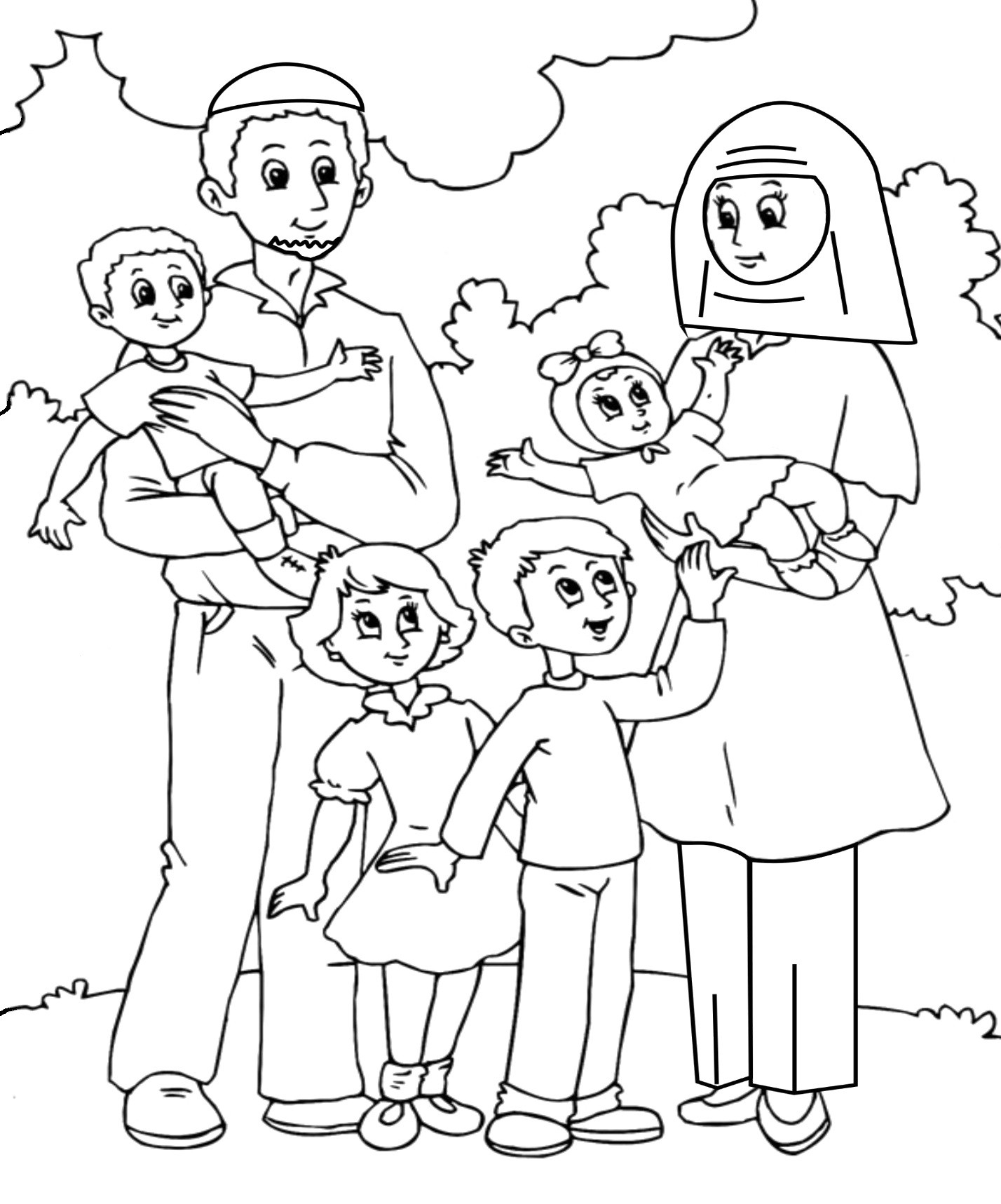 Cuốn sách tô màu gia đình cho trẻ em
