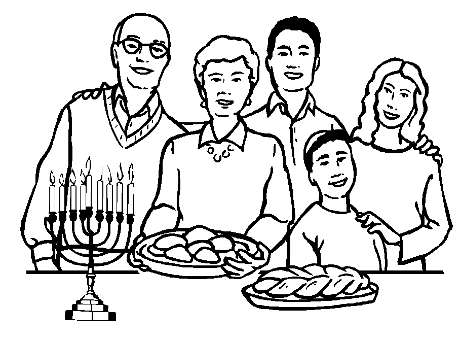 Tranh tô màu mâm cơm gia đình
