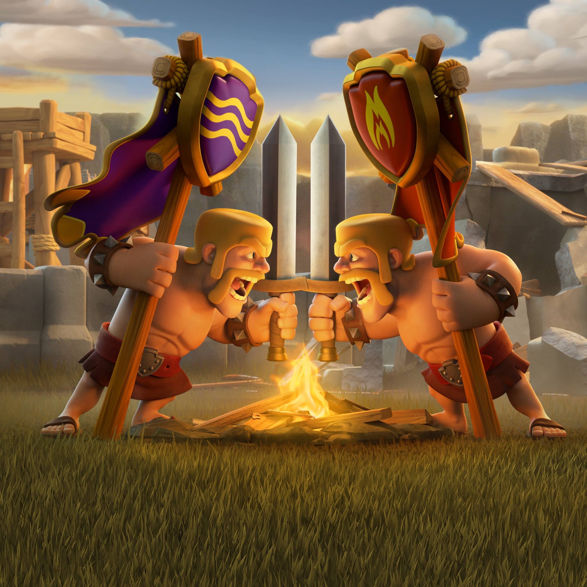 Clash of clans đấu tay đôi ảnh