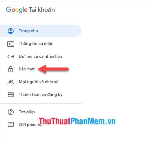 Chọn Bảo mật