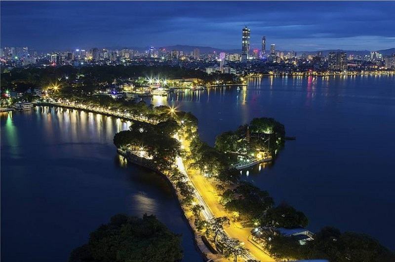 Hình ảnh Hồ Tây Hà Nội về đêm