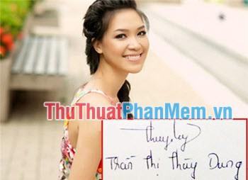 Chữ ký của Hoa hậu Thùy Dung