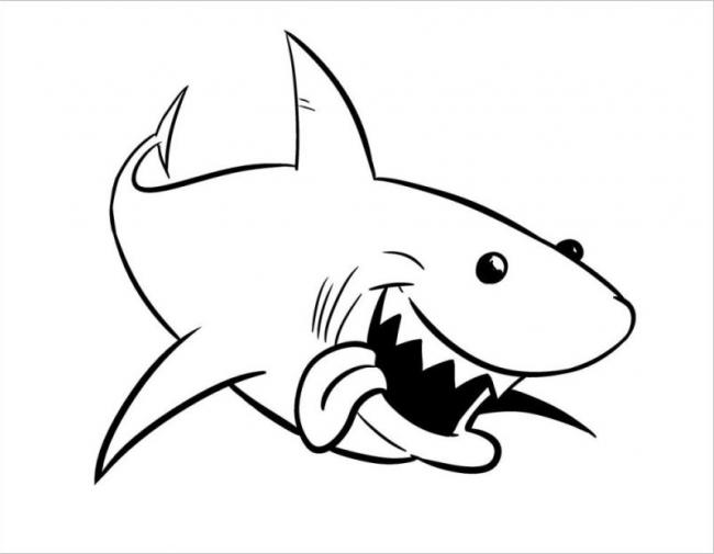 Bé vẽ cá mập