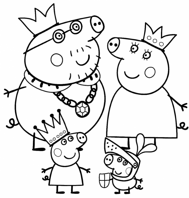 Hình ảnh gia đình hoàng gia lợn Peppa heo