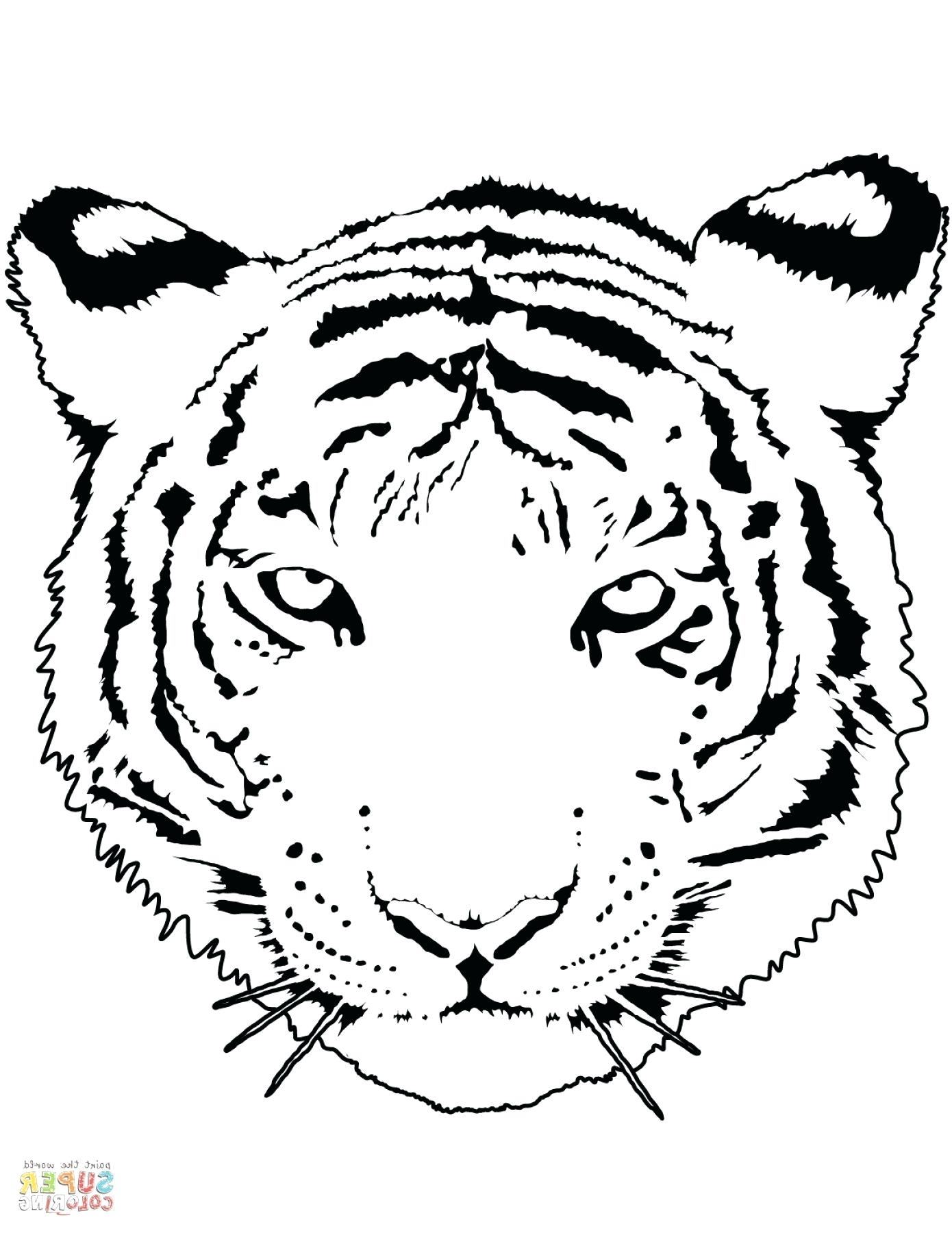 Tranh tô màu con hổ cực đẹp