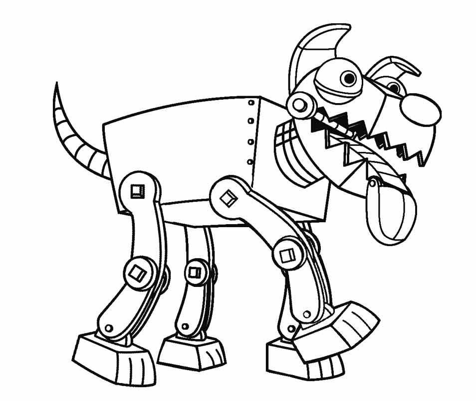 Tranh tô màu chú chó robot