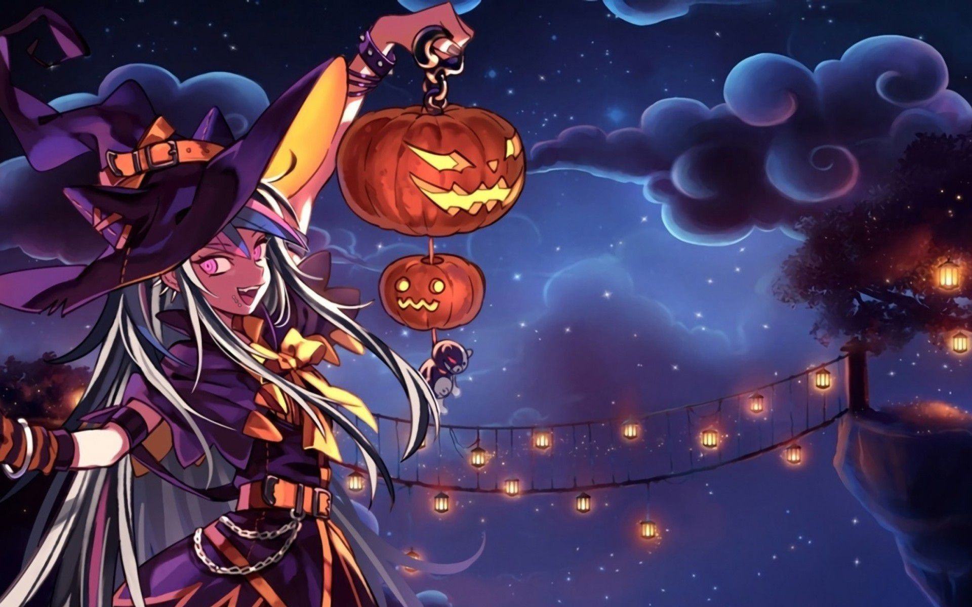 hình nền hoạt hình halloween