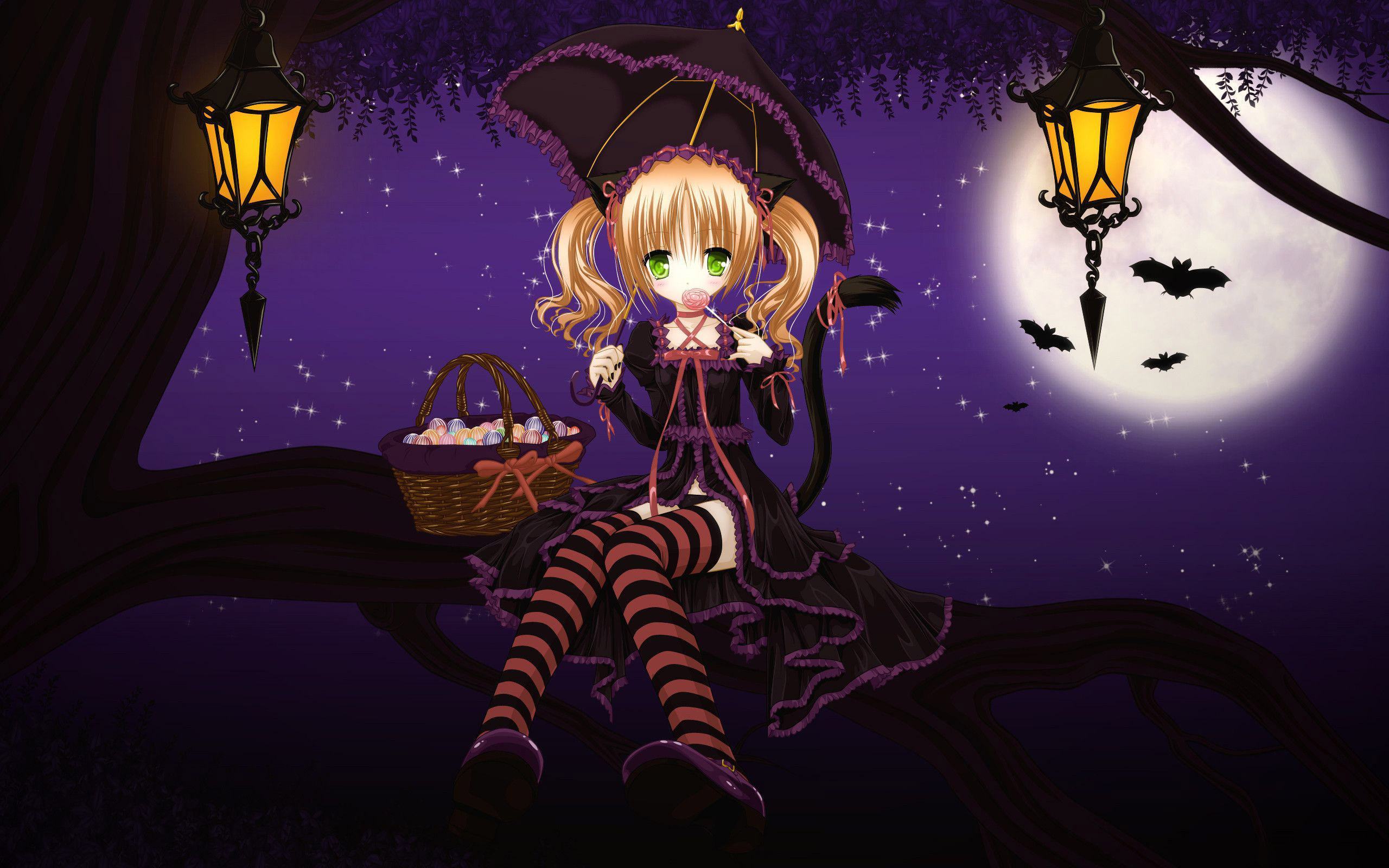 Hình ảnh cô gái anime Halloween