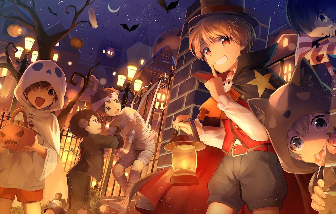 Hình ảnh anime phù thủy Halloween