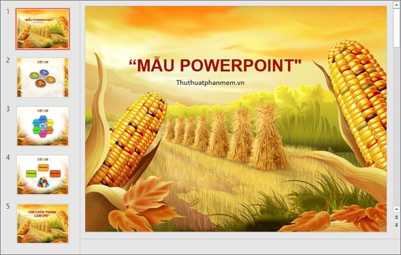 Mẫu PowerPoint thiết kế đẹp về nông nghiệp