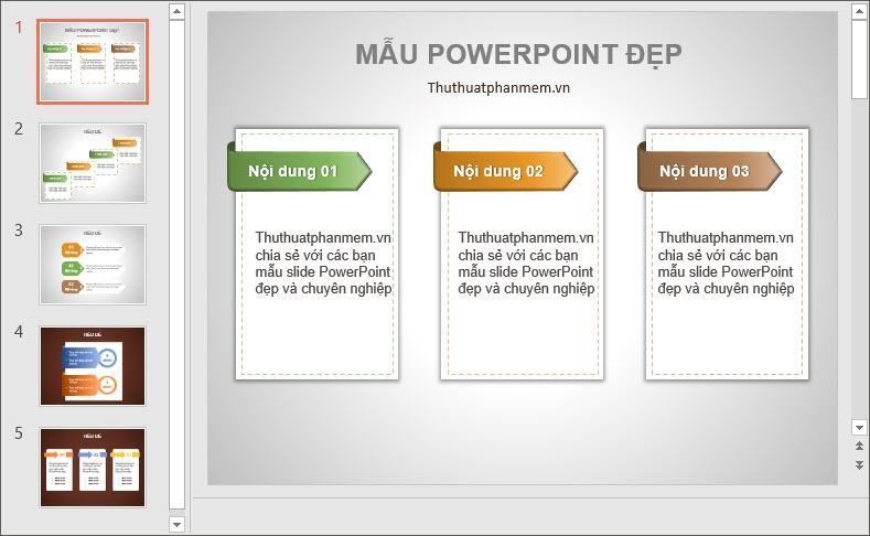 Mẫu PowerPoint thiết kế đơn giản đẹp nhất