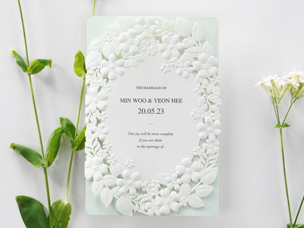 Beautiful Korean wedding card model