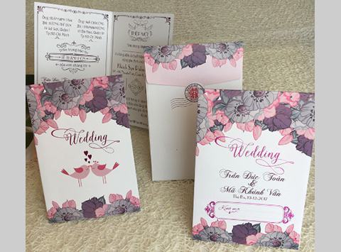 Template for content and wedding card cover