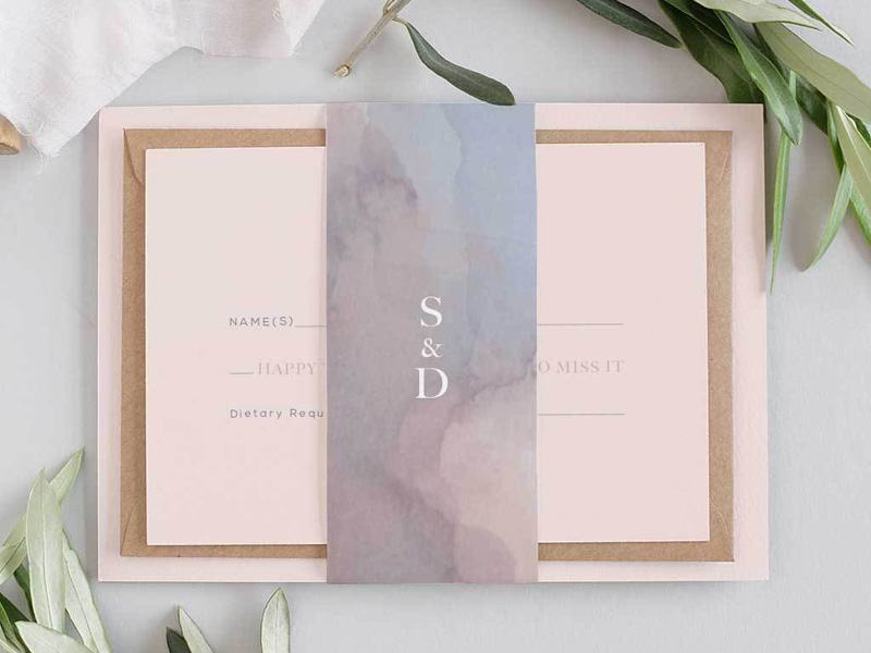 Beautiful and unique wedding card template