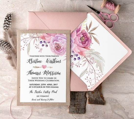 Beautiful and elegant wedding card template