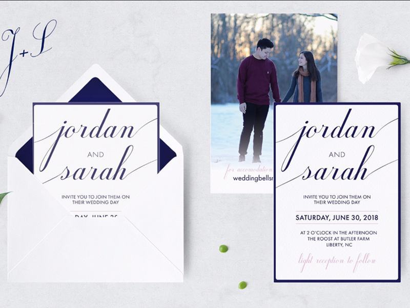 Simple and unique wedding card template
