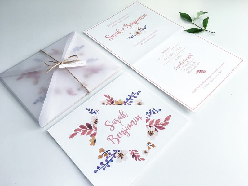 Beautiful wedding card template