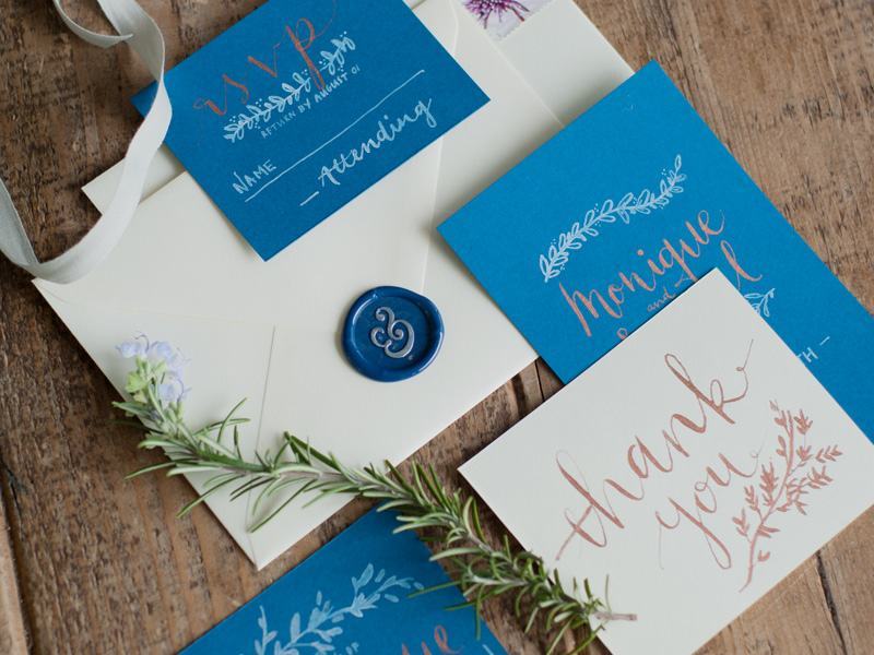 Beautiful stamped wedding card template